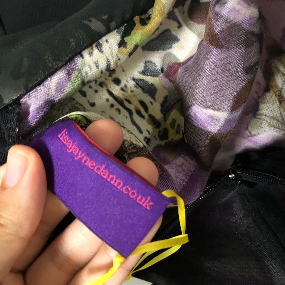 Black Dress /Gown with sheer back and train. PROM - Picture 6 of 8